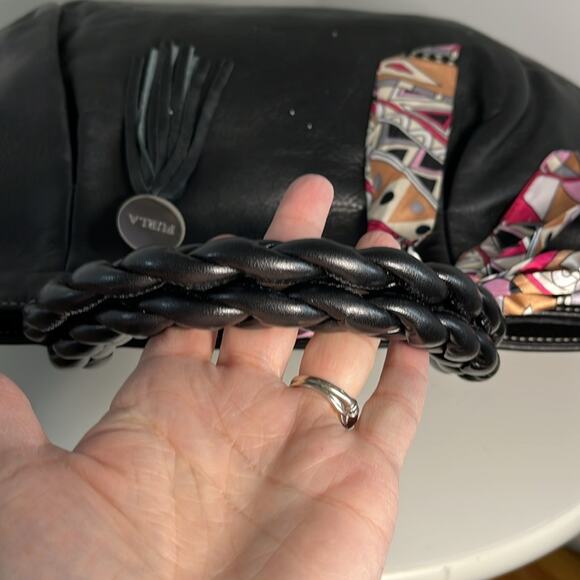 Furla Black Leather Tassel Tote w/COA, Dust Bag & Scarf EUC No Callout MSRP$450 - Picture 13 of 16